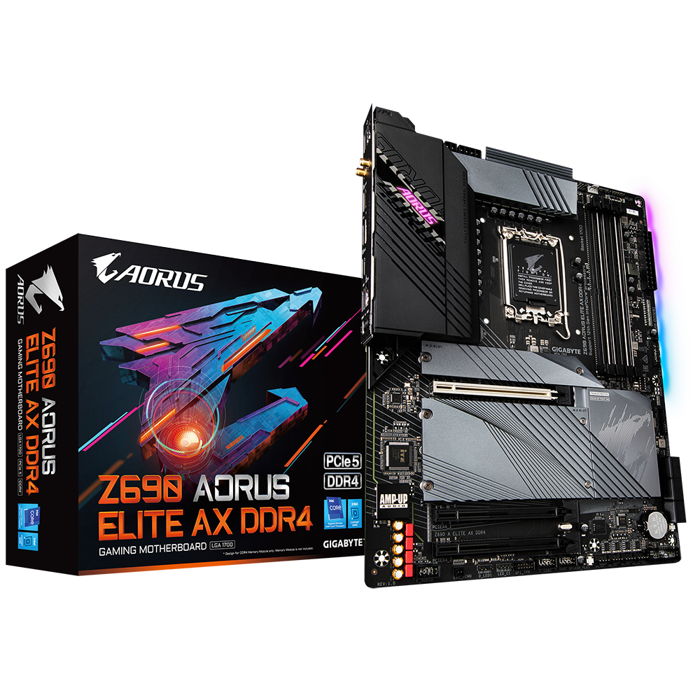MB GIGABYTE Z690 S1700 ATX 4DDR4 2133MHZ A 5333MHZ 1HDMI 1DP 1PS2 5USB3.2 Z690 AORUS ELITE AX DDR4