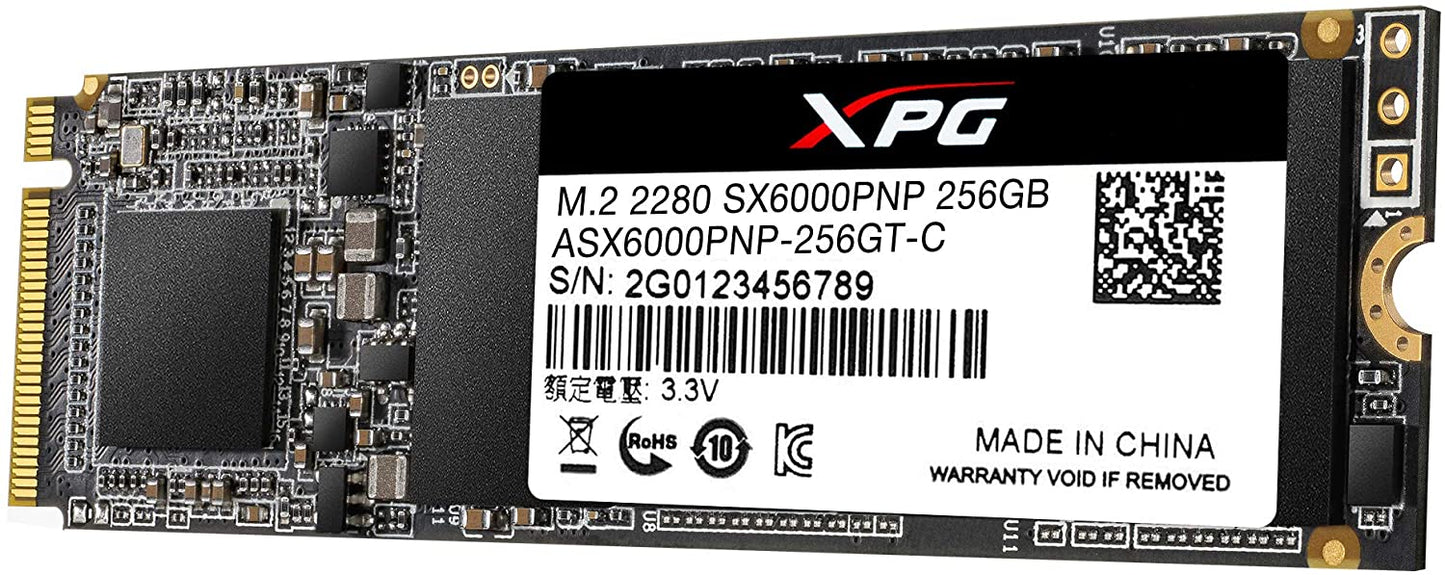 SSD INTERNO ADATA XPG 256GB ASX8200 PCIE GEN 3X4 M.2 2280 ASX8200PNP 256GT C