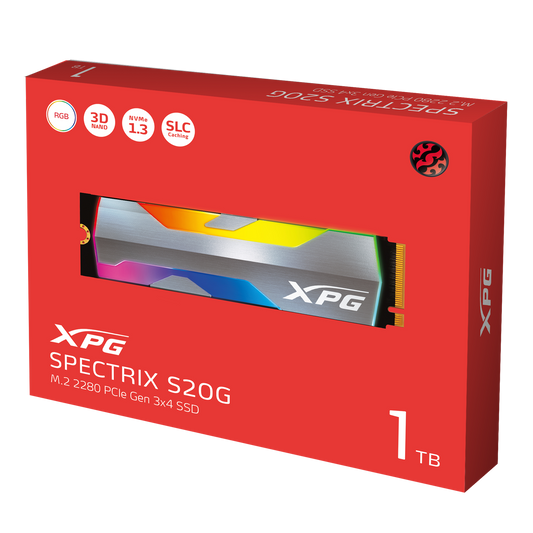 SSD INTERNO ADATA 1TB PCI EXPRESS 3D NAND M.2 2280 ASPECTRIXS20G 1T C