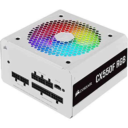 FUENTE DE PODER CORSAIR CX550F RGB 550W 80 PLUS BRONZE ATX BLANCA CP 9020225 NA