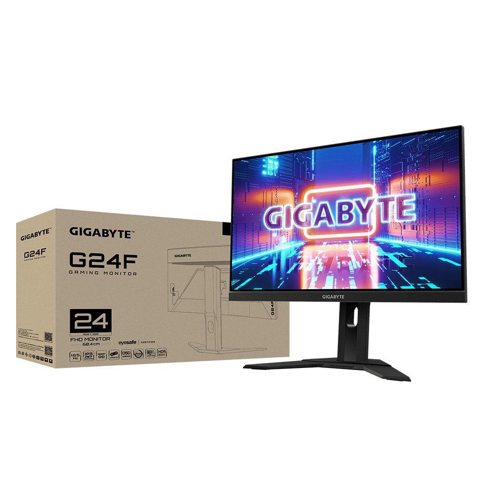 MONITOR GIGABYTE GAMING 24P FHD 1920X1080 170HZ OC 1MS MPRT 2MS GTR IPS HDMI DP G24F SA