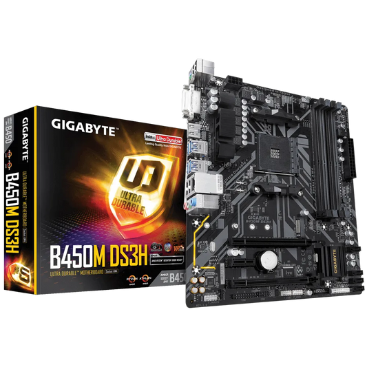 MB GIGABYTE B450M DS3H AM4 4DDR4 64GB 2133 A 3600MHZ M.2 HDMI SATA PCIE3.0 B450M DS3H
