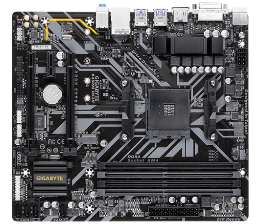 MB GIGABYTE B450M DS3H AM4 4DDR4 64GB 2133 A 3600MHZ M.2 HDMI SATA PCIE3.0 B450M DS3H