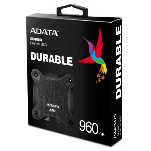 SSD EXTERNO ADATA 960 GB ASD600Q USB 3.2 NEGRO ASD600Q 960GU31 CBK