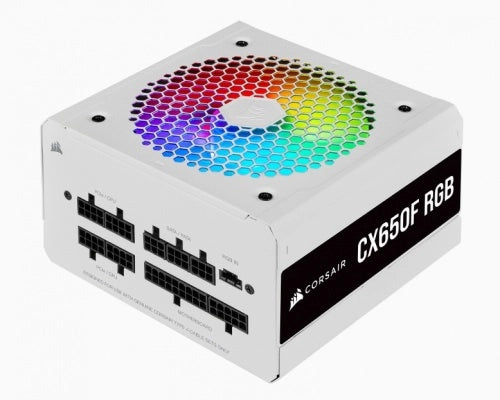 FUENTE DE PODER CORSAIR CX650F RGB 650W 80 PLUS BRONZE ATX BLANCA CP 9020226 NA