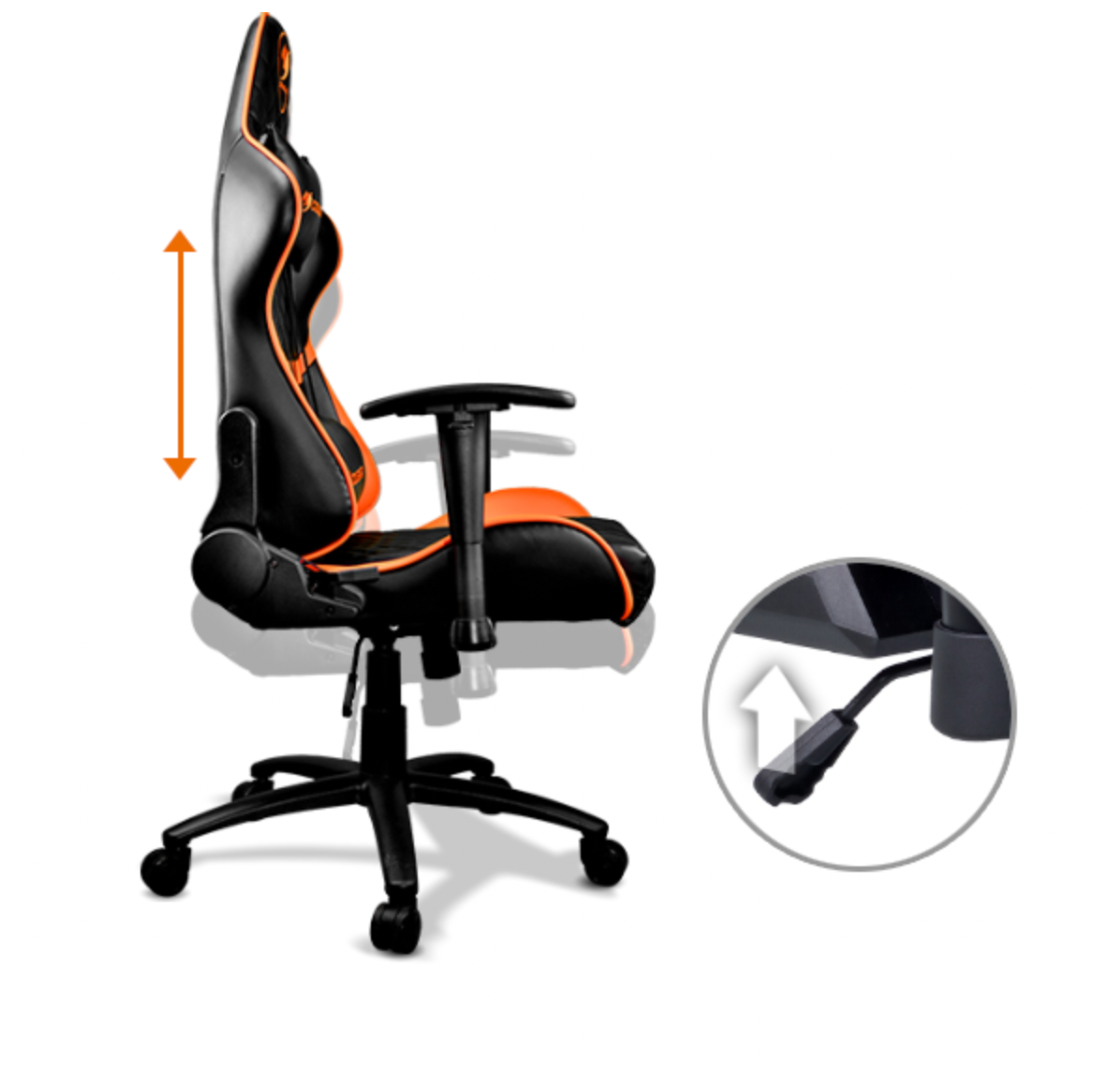 SILLA COUGAR ARMOR ONE BLACK/ORANGE