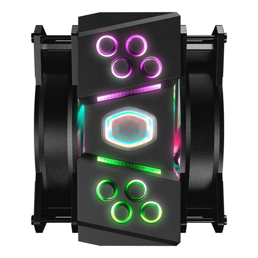 DISIPADOR COOLER MASTER AIR MA410M 2 FANS 120MM RGB MULTI SOCKET AMD INTEL MAM T4PN 218PC R1