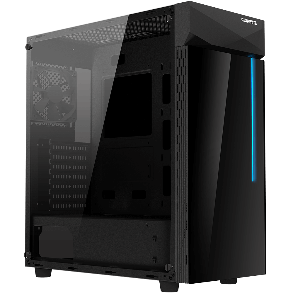 GABINETE GIGABYTE C200G MEDIA TORRE ATX CRISTAL TEMPLADO 2USB3.0 RGB LED SWITCH 2BAHIA3.5 2BAHIA2.5