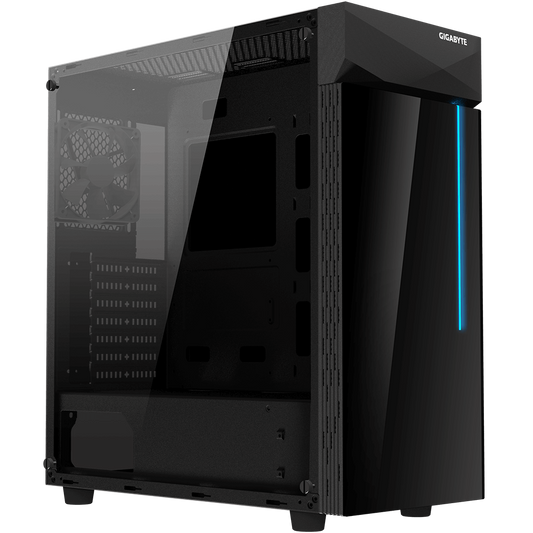 GABINETE GIGABYTE C200G MEDIA TORRE ATX CRISTAL TEMPLADO 2USB3.0 RGB LED SWITCH 2BAHIA3.5 2BAHIA2.5