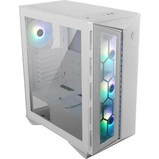 GABINETE MSI GUNGNIR 110R BLANCO MEDIA TORRE CRISTAL TEMPLADO 4FANS ARGB MPG GUNGNIR 110R WHITE