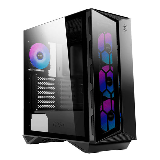 GABINETE MSI GUNGNIR 110R NEGRO MEDIA TORRE CRISTAL TEMPLADO 4FANS ARGB MPG GUNGNIR 111R