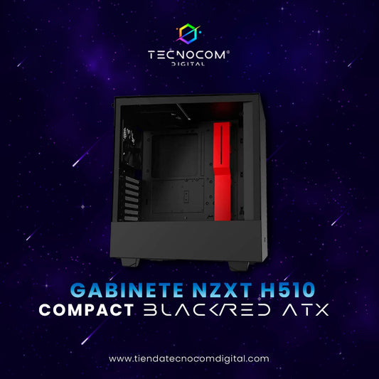 GABINETE NZXT H510 COMPACT BLACK/RED ATX