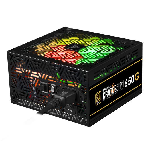 PSU GAMDIAS 650W 80+GOLD KRATOS P1-650G, RGB