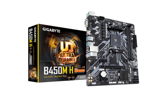 MB GIGABYTE B450M MICRO ATX AM4 2DDR4 64GB 3600MHZ 1VGA 1HDMI 2PS2 4USB3.1 2USB2.0 4SATA6GB B450M H