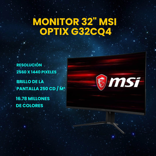 MONITOR GAMER 32" MSI OPTIX G32CQ4 165HZ