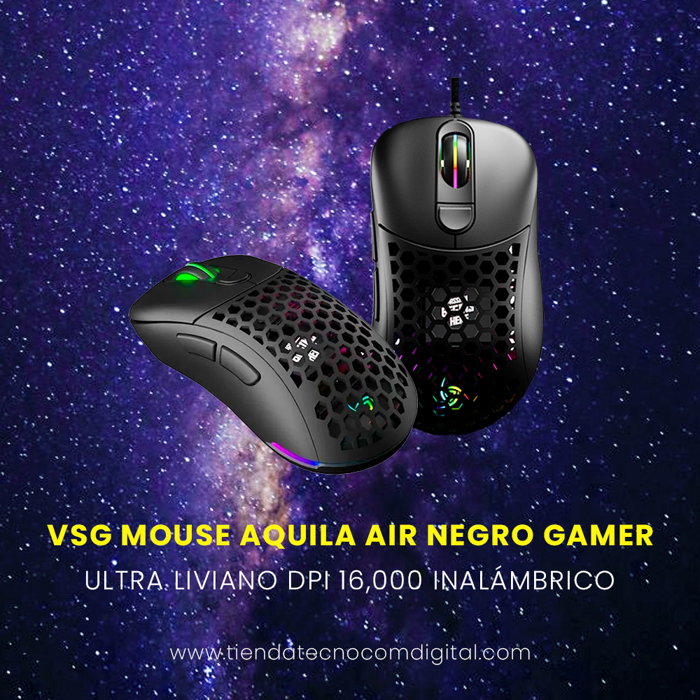 Mouse Aquila Air Negro Gamer VSG