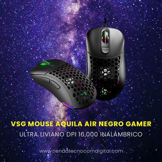 Mouse Aquila Air Negro Gamer VSG