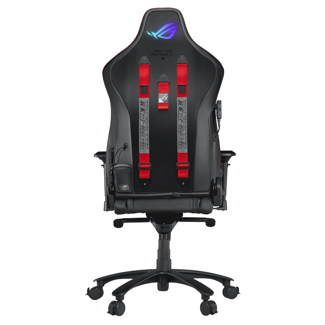 SILLA ASUS ROG CHARIOT AURA RGB ERGONOMICA REPOSACABEZAS AJUSTABLE SOPORTE LUMBAR REPOSABRAZOS 4D IN