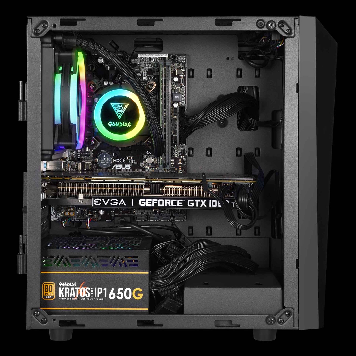 GABINETE GAMER GAMDIAS TALOS E1 CRIS TEMP, MATX