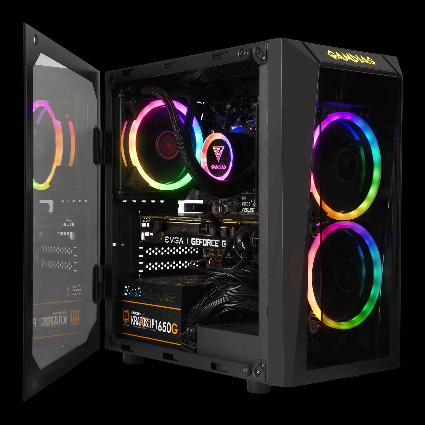 GABINETE GAMER GAMDIAS TALOS E1 CRIS TEMP, MATX