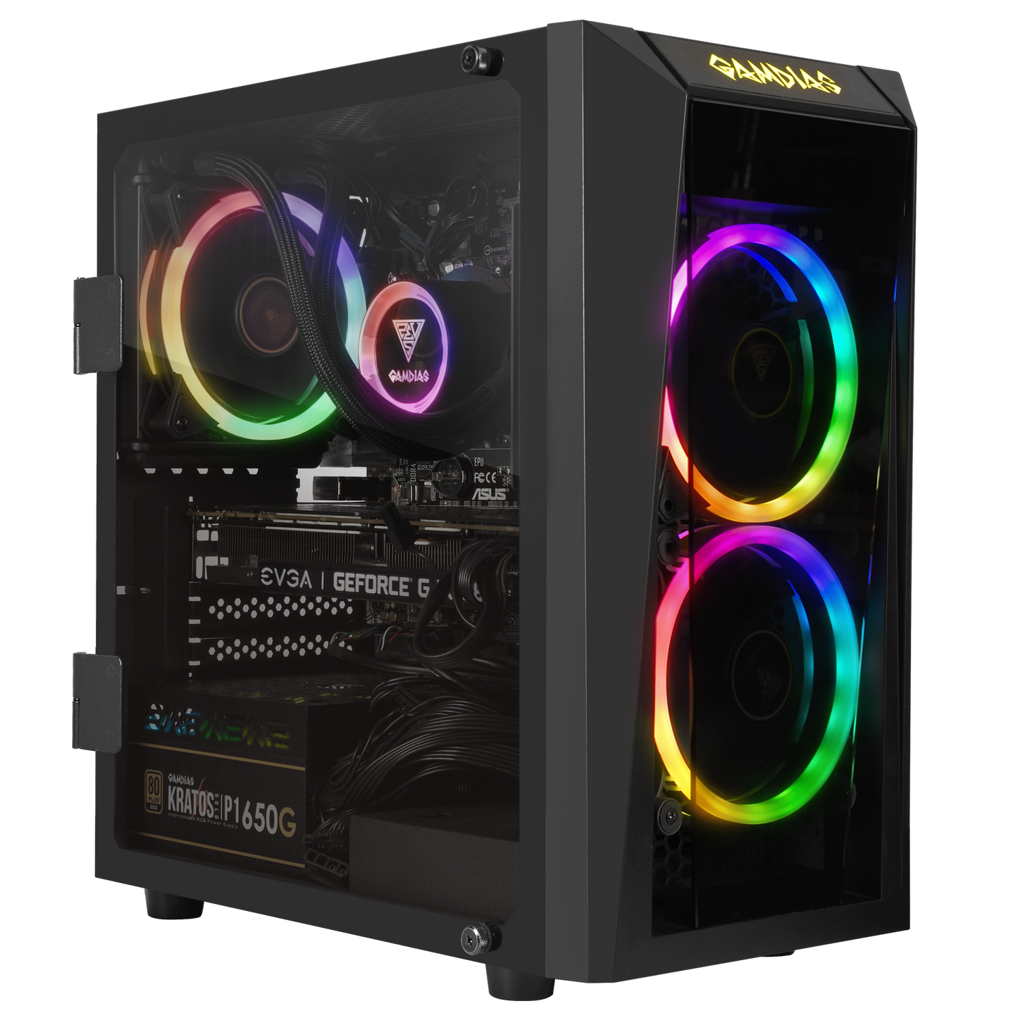GABINETE GAMER GAMDIAS TALOS E1 CRIS TEMP, MATX