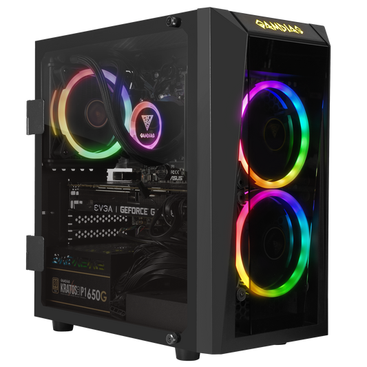 GABINETE GAMER GAMDIAS TALOS E1 CRIS TEMP, MATX