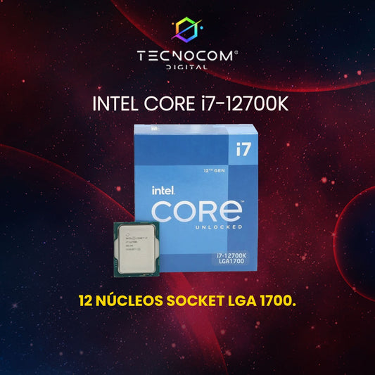 Procesador Intel Core i7 12700K de Doceava Generación, 3.6 GHz (hasta 5.0 GHz) con Intel UHD Graphics 770, Socket 1700, Caché 25MB, 12 Núcleos.