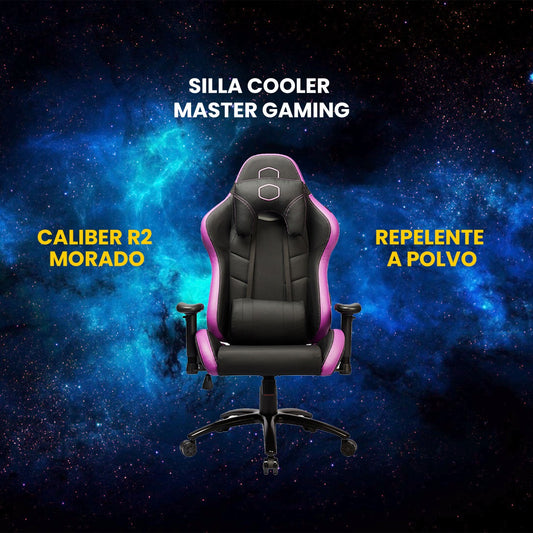 SILLA COOLER MASTER GAMING CALIBER R2 MORADO FIBRA DE CARBONO REPELENTE A POLVO CMI GCR2 2019