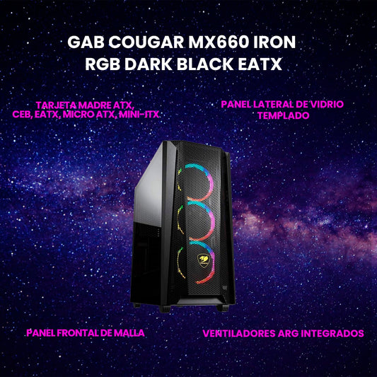 GAB COUGAR MX660 IRON RGB DARK BLACK EATX