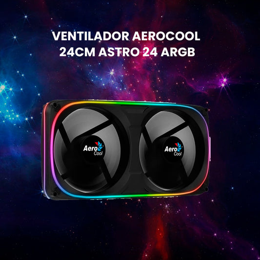 VENTILADOR AEROCOOL 24CM ASTRO 24 ARGB