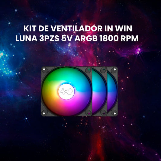 KIT DE VENTILADOR IN WIN 3PZS BLACK 5V ARGB PWM SIRIUS EXTREME LOOP TRIPLE PACK