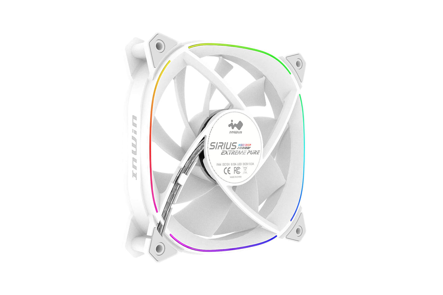 KIT DE VENTILADOR IN WIN 3PZS WHITE 5V ARGB PWM SIRIUS EXTREME PURE TRIPLE PACK