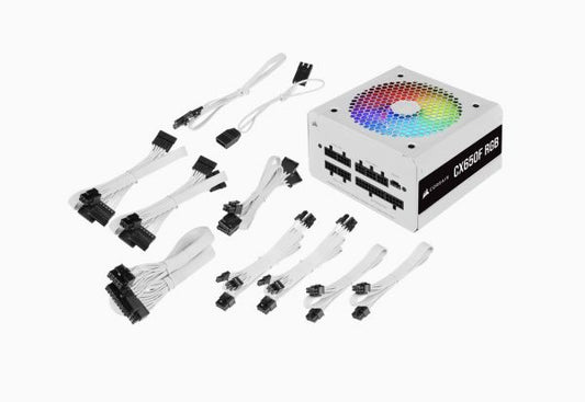 FUENTE DE PODER CORSAIR CX650F RGB 650W 80 PLUS BRONZE ATX BLANCA CP 9020226 NA