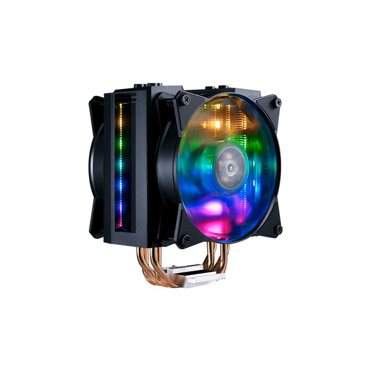 DISIPADOR COOLER MASTER AIR MA410M 2 FANS 120MM RGB MULTI SOCKET AMD INTEL MAM T4PN 218PC R1