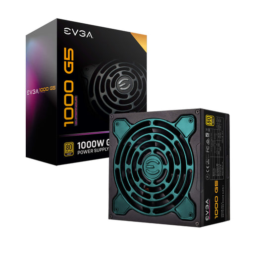 FUENTE DE PODER EVGA 1000 G5 1000W 80 PLUS GOLD MODULAR CON VENTILADOR FDB 220 G5 1000 X1