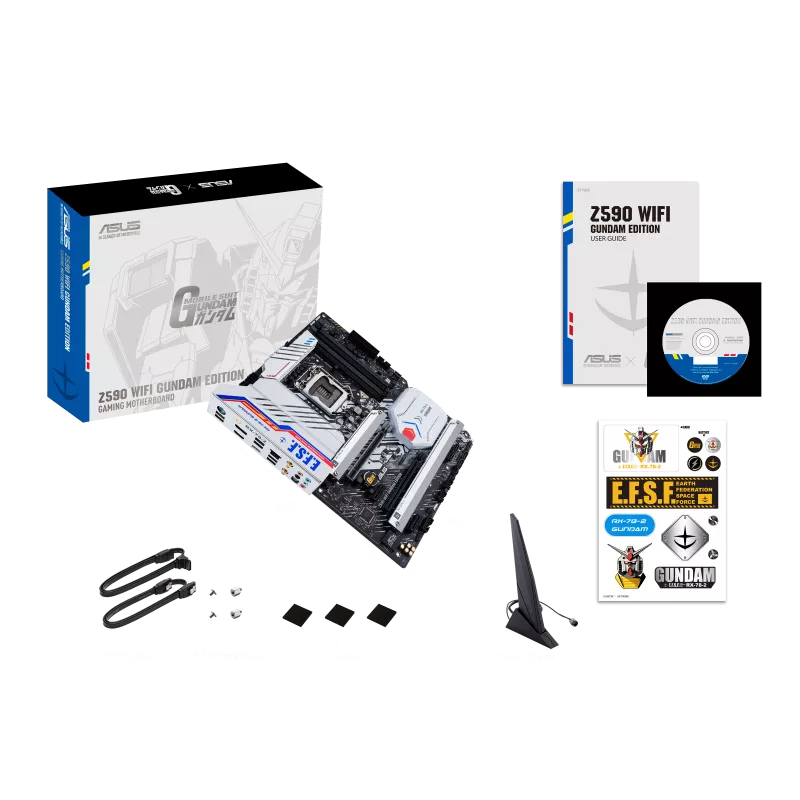 MB ASUS GUNDAM EDICION ESPECIAL Z590 LGA 1200 ATX DDR4 5133MHZ HDMI DP 6SATA6GB PCIE4.0 3M.2 USB3.2G