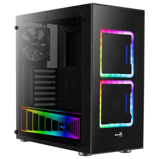 GAB AEROCOOL TOR CRIST TEMP,BLACK, RGB,ATX