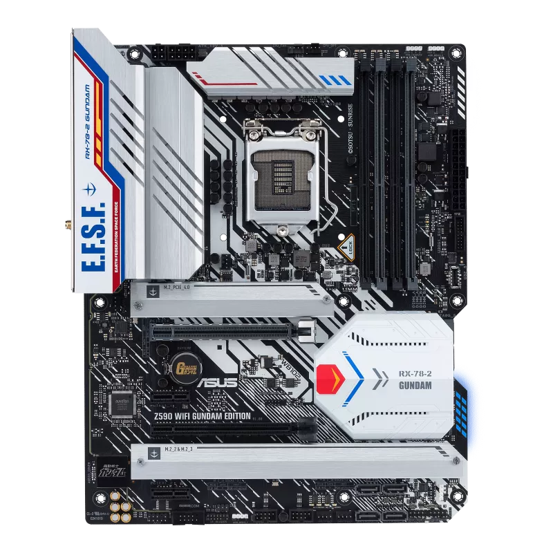 MB ASUS GUNDAM EDICION ESPECIAL Z590 LGA 1200 ATX DDR4 5133MHZ HDMI DP 6SATA6GB PCIE4.0 3M.2 USB3.2G