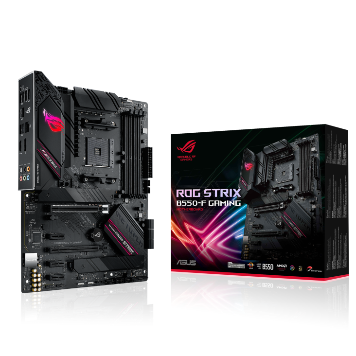 MB ASUS B550 AM4 ATX 4DDR 128GB 4600MHZ HDMI DP 6SATA6GB PCIE3.0 2M.2 AURASYNC RGB ROG STRIX B550 F