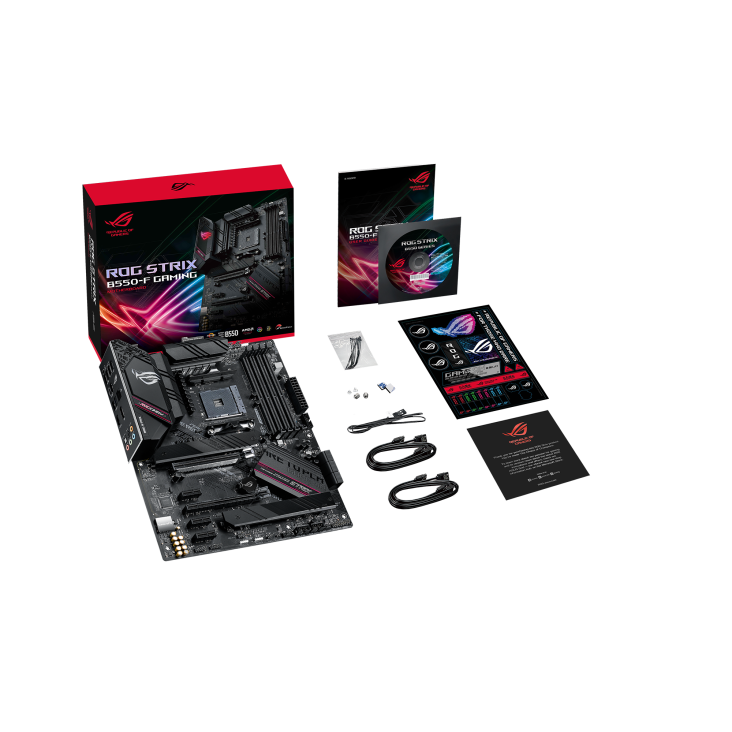 MB ASUS B550 AM4 ATX 4DDR 128GB 4600MHZ HDMI DP 6SATA6GB PCIE3.0 2M.2 AURASYNC RGB ROG STRIX B550 F
