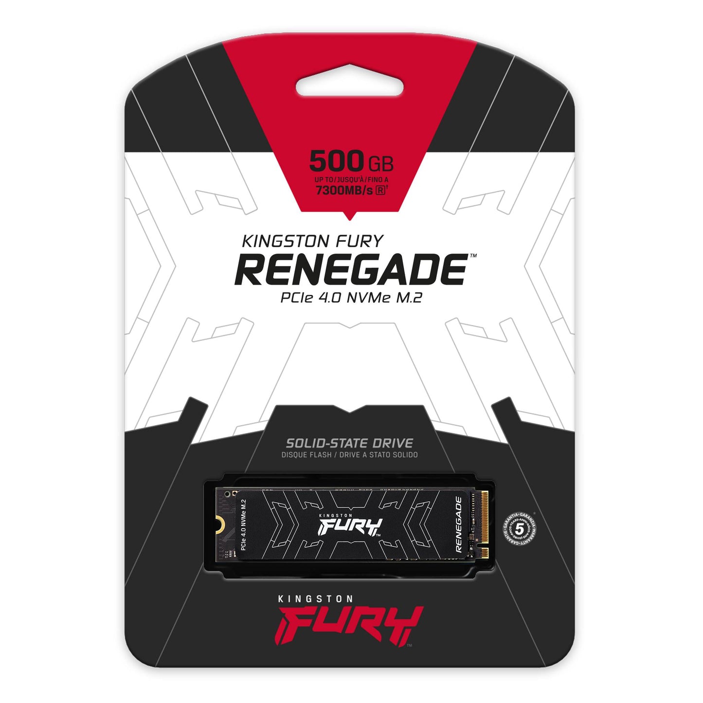 SSD INTERNO KINGSTON FURY RENEGADE NVMe 500G PCI EXPRESS 4 0 M2 SSD SFYRS 500G