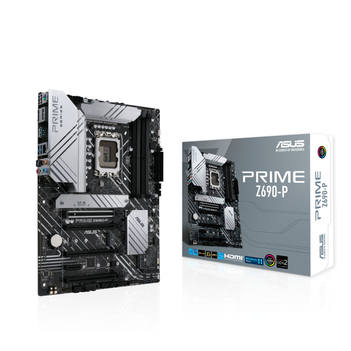 MB ASUS Z690P ATX LGA 1700 4DDR5 128GB 6000MHZ 3M.2 14 1 DRMOS PCIE5.0 USB3.2GEN2X2TIPOC PRIME Z690 P