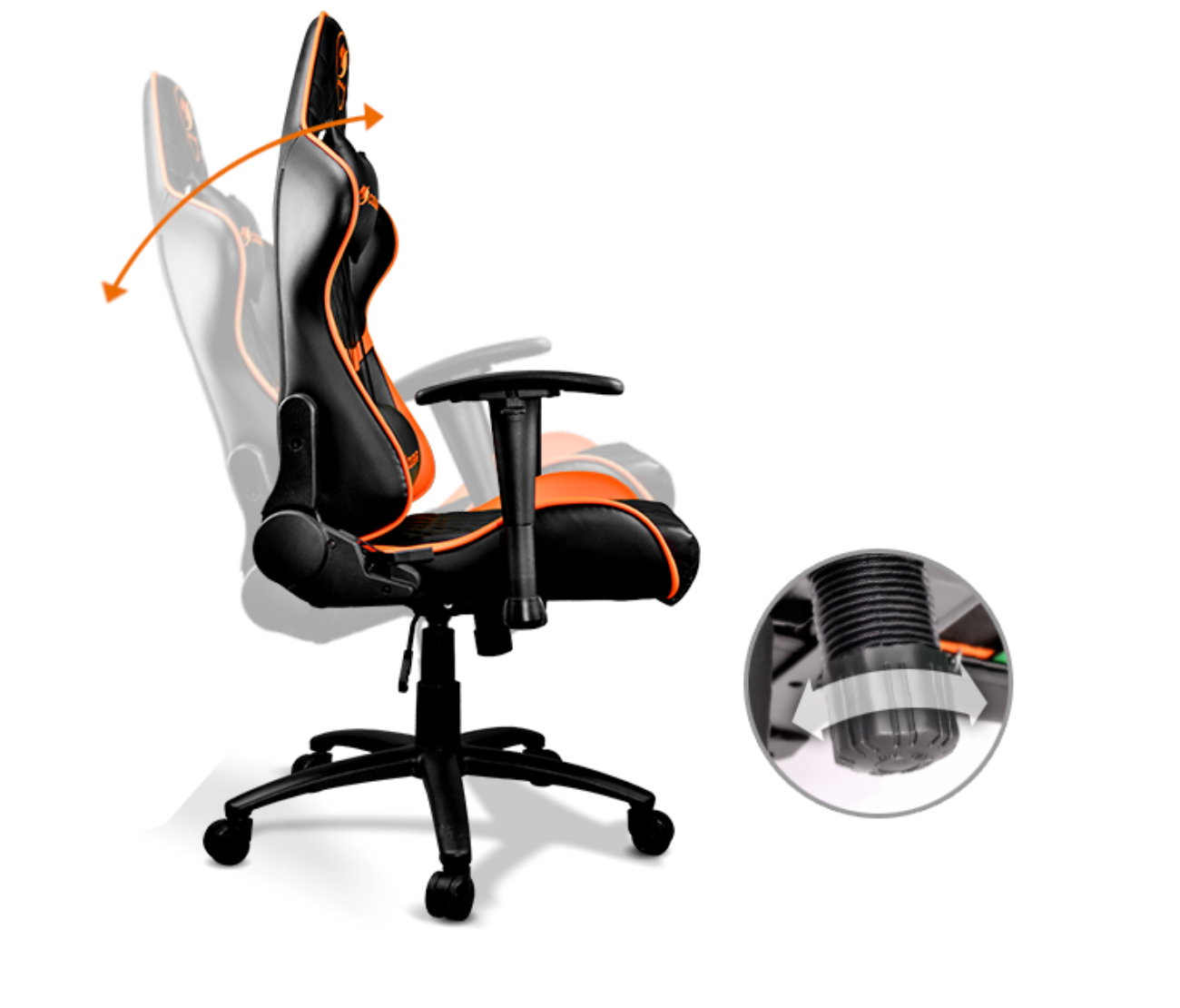 SILLA COUGAR ARMOR ONE BLACK/ORANGE