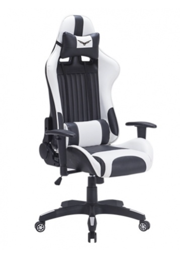 SILLA GAMING NACEB MARINE 130 GRADOS SOPORTE LUMBAR CERVICAL NEGRO BLANCO NA 0901