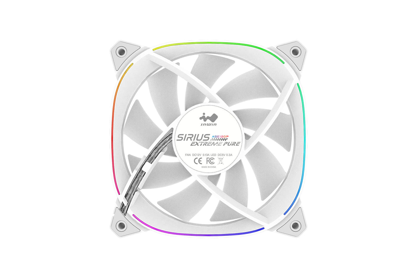 KIT DE VENTILADOR IN WIN 3PZS WHITE 5V ARGB PWM SIRIUS EXTREME PURE TRIPLE PACK