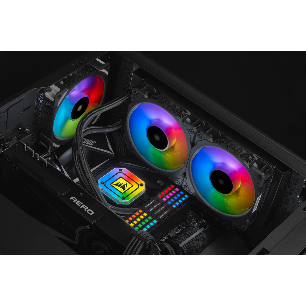 ENFRIAMIENTO LIQUIDO CORSAIR HYDRO H115I 2XFAN 140MM RADIADOR 280MM LED NEGRO CW 9060047 WW