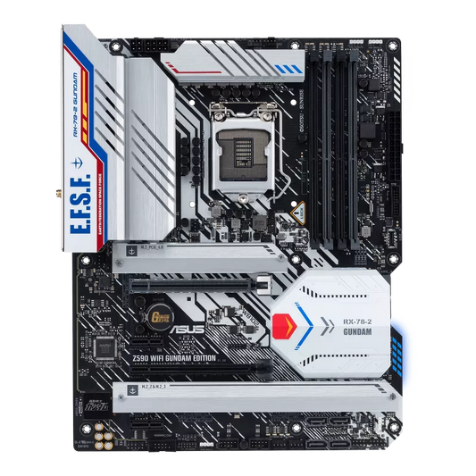 MB ASUS GUNDAM EDICION ESPECIAL Z590 LGA 1200 ATX DDR4 5133MHZ HDMI DP 6SATA6GB PCIE4.0 3M.2 USB3.2G