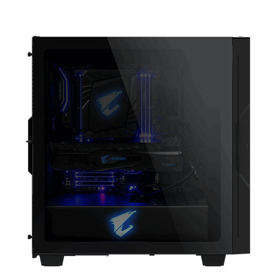 GABINETE GIGABYTE AORUS AC300G MEDIA TORRE ATX CRISTAL TEMPLADO 1HDMI 2USB3.0 1USBC 2BAHIA3.5 3BAHIA