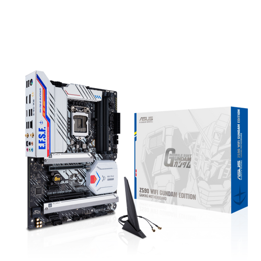 MB ASUS GUNDAM EDICION ESPECIAL Z590 LGA 1200 ATX DDR4 5133MHZ HDMI DP 6SATA6GB PCIE4.0 3M.2 USB3.2G